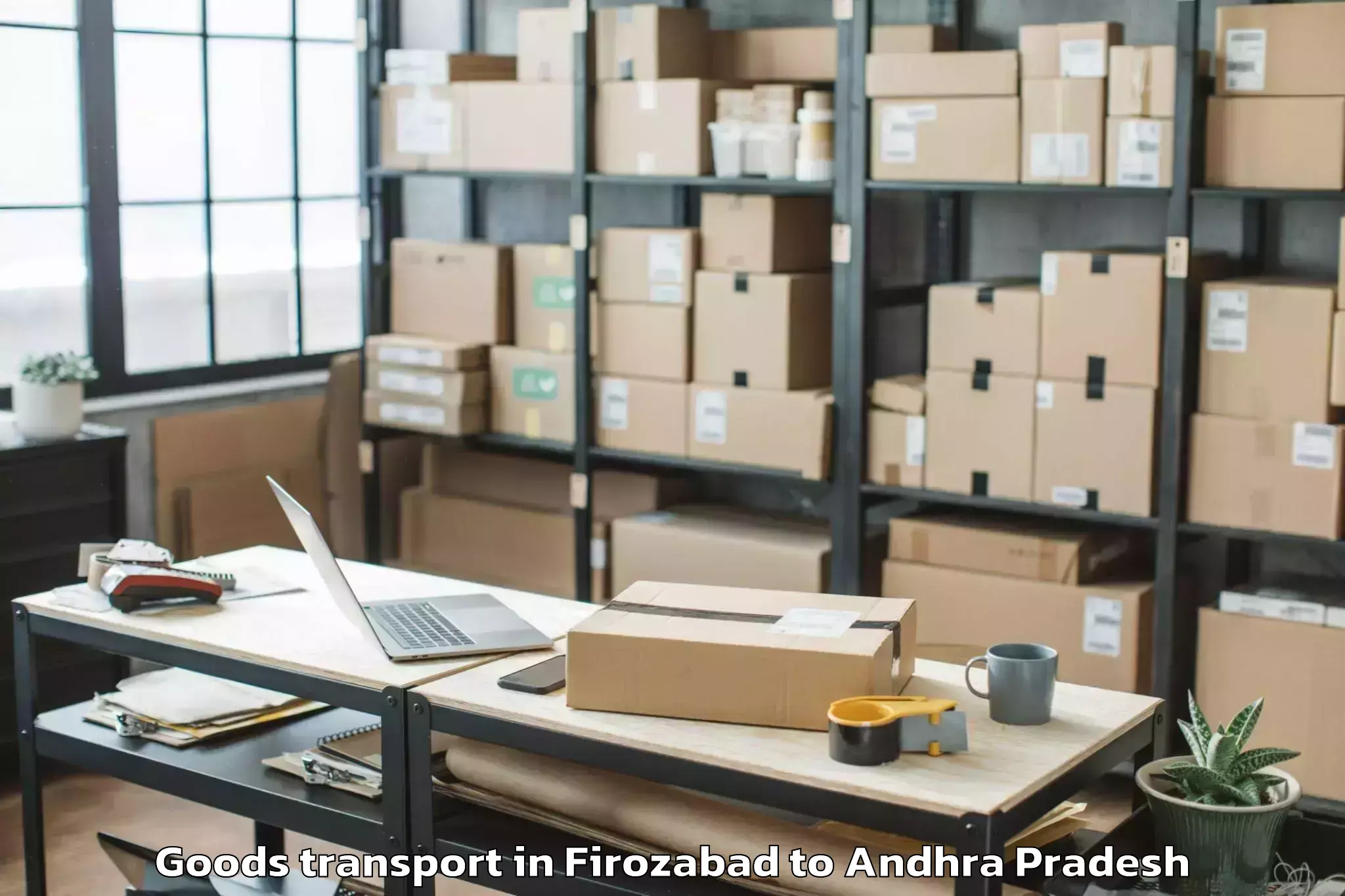 Reliable Firozabad to Naidupet Goods Transport